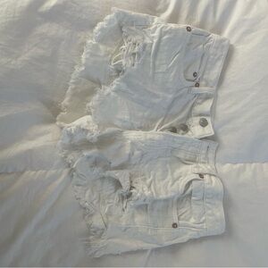 Free people White Denim Shorts size 27